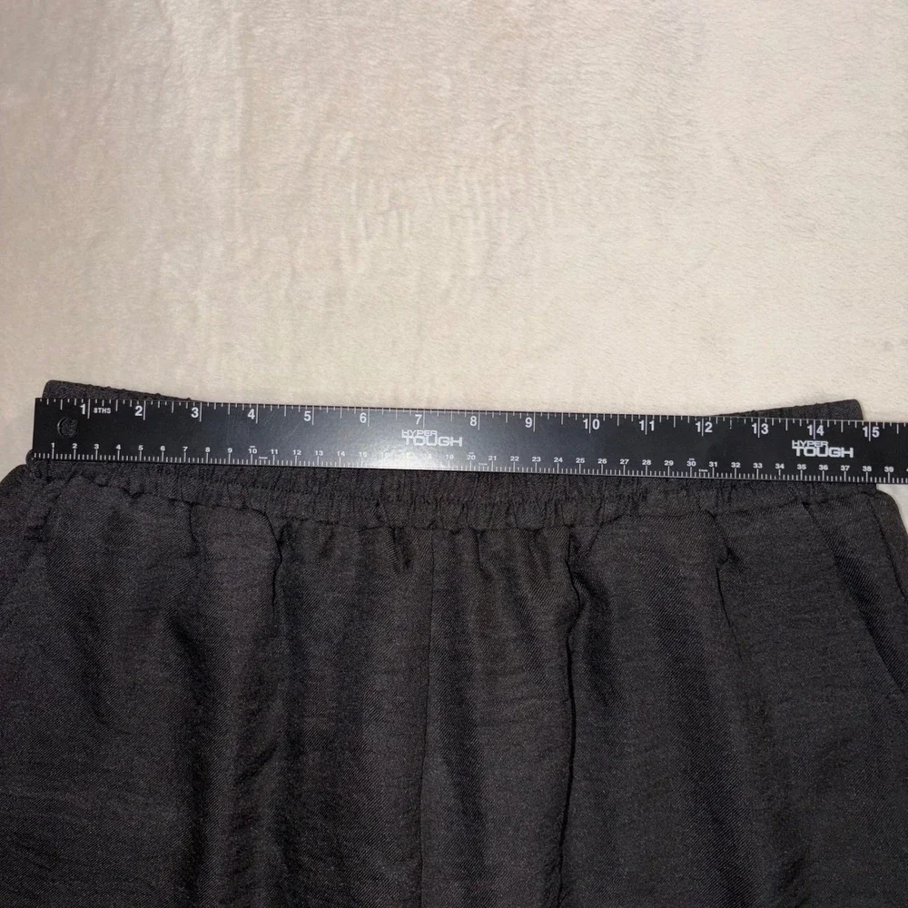 Entro Womens Black Ric Rac Scalloped Hem Shorts Elastic Waist Pockets P22729 L
